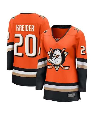 Fanatics Women's Chris Kreider Orange Anaheim Ducks Home Breakaway Player Jersey