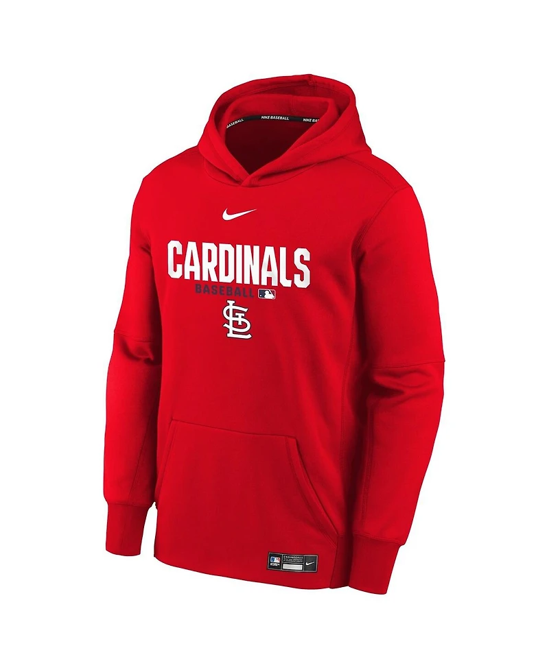 Nike Big Boys and Girls Red St. Louis Cardinals Authentic Collection Therma-fit Hoodie