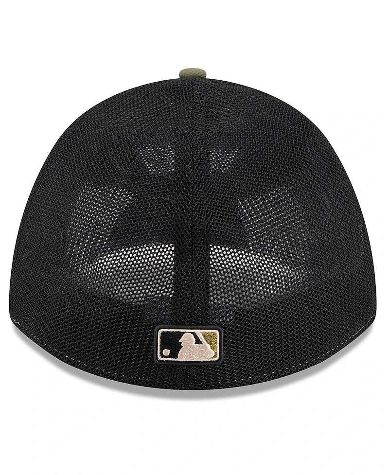 New Era Men's Olive Washington Nationals 2026 Armed Forces Day 39THIRTY M-Crown Trucker Flex Hat