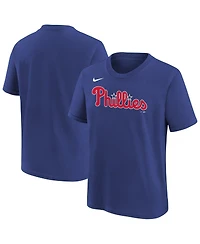 Nike Big Boys and Girls Royal Philadelphia Phillies Wordmark T-Shirt