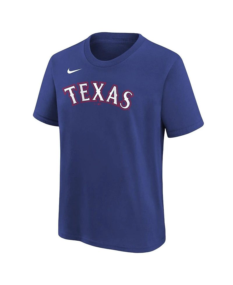 Nike Big Boys and Girls Corey Seager Royal Texas Rangers Name & Number T-Shirt