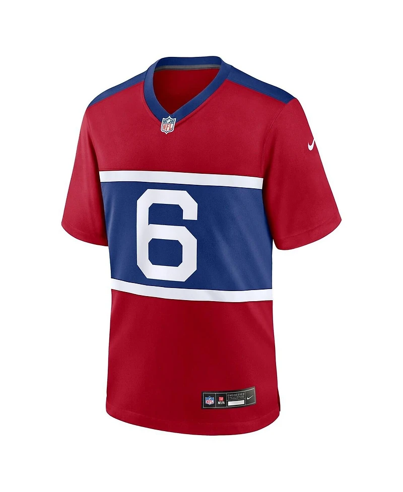 Nike Men's Jaxson Dart Red New York Giants Alternate Century Game Jersey