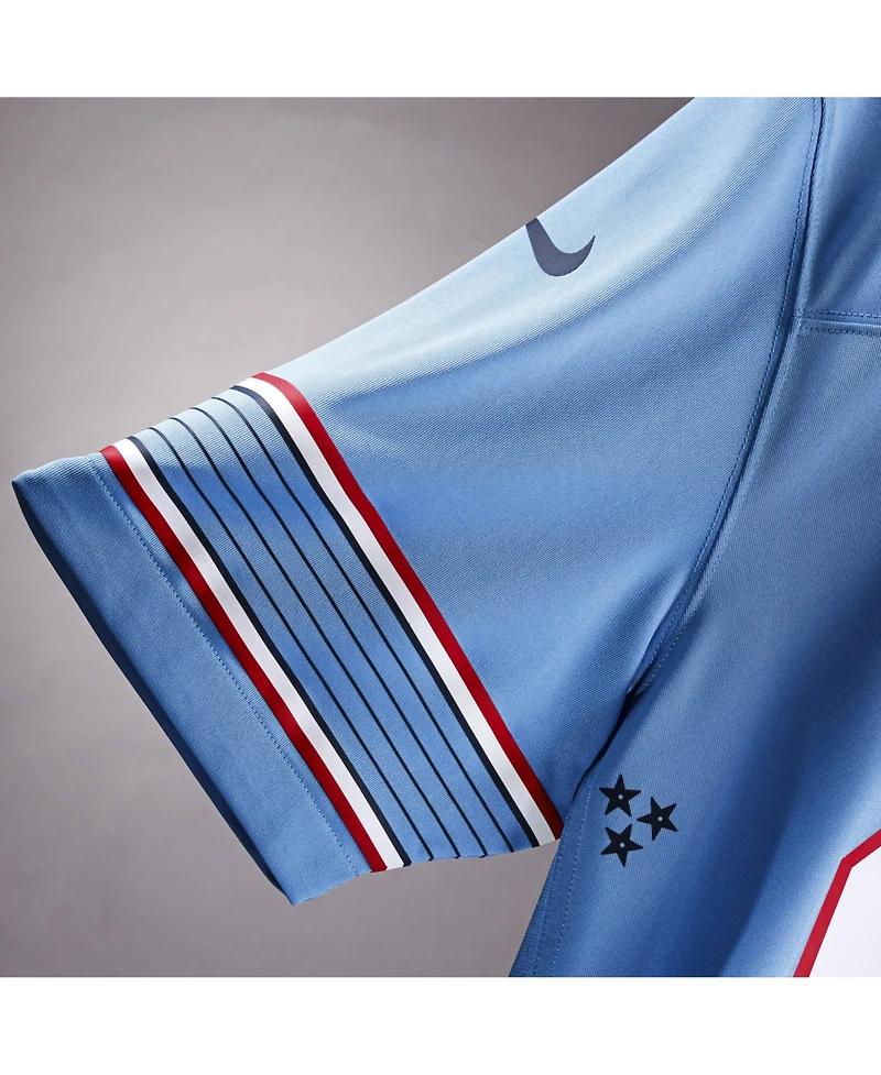 Nike Men's Chimere D Light Blue Tennessee Titans Team Game Jersey
