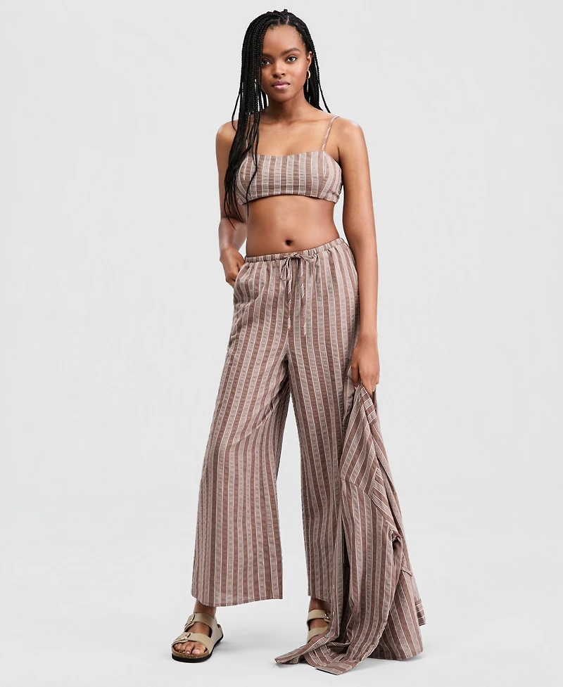 And Now This Women's Striped Wide-Leg Pants, Macy's Exclusive