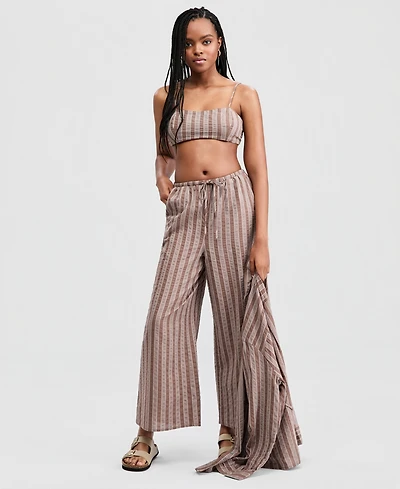 And Now This Women's Striped Wide-Leg Pants, Macy's Exclusive