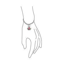 Bling Jewelry Whimsical Medical Id Bracelet Stretch Bead with Teddy Bear Charm for Small Wrist