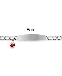 Bling Jewelry Lightweight Medical Identification Blank Medical Id Curb Link Bracelet Stainless Steel 7.5 Inch