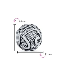 Bling Jewelry Musician Student G Clef Music Note Charm Bead .925 Sterling Silver Fits European Bracelet