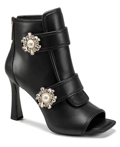 Karl Lagerfeld Paris Women's Dimitra Peep Toe Booties