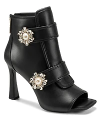 Karl Lagerfeld Paris Women's Dimitra Peep Toe Booties