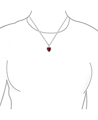 Bling Jewelry 5CT Cubic Zirconia Heart Shaped Solitaire Pendant Necklace .925 Sterling Silver