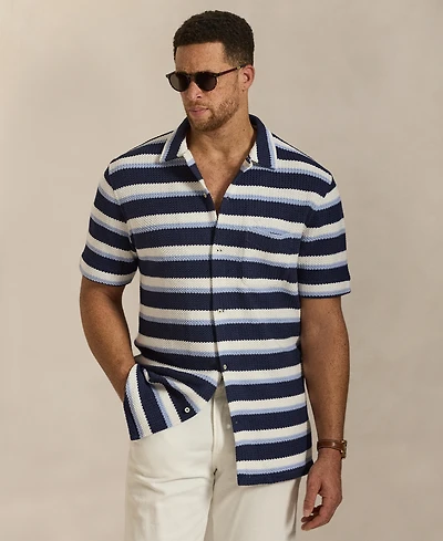 Polo Ralph Lauren Men's Big & Tall Striped Camp Shirt