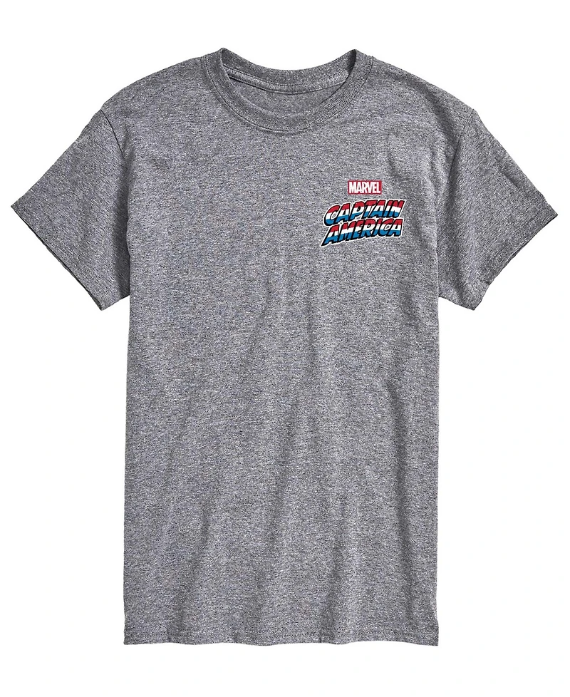 Airwaves Men's Captain America Flag Retro Short-Sleeve Graphic T-Shirt