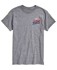 Airwaves Men's Captain America Flag Retro Short-Sleeve Graphic T-Shirt
