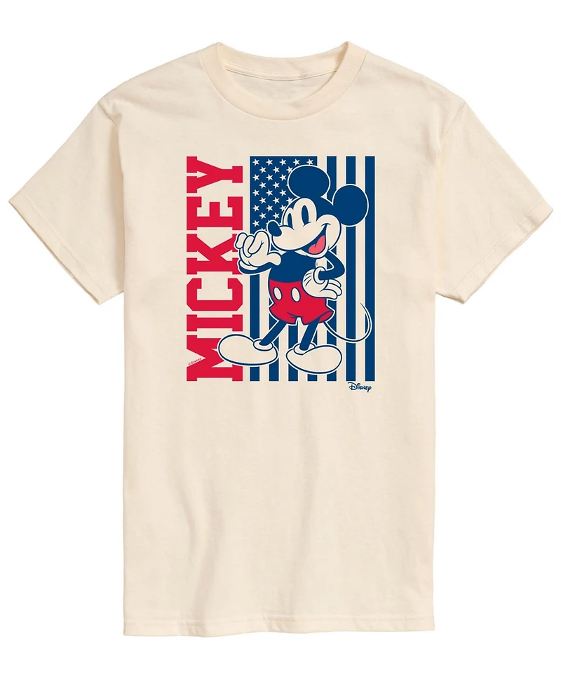 Airwaves Men's Disney Mickey Vertical Flag Short-Sleeve Graphic T-Shirt