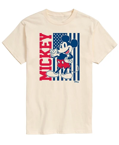 Airwaves Men's Disney Mickey Vertical Flag Short-Sleeve Graphic T-Shirt