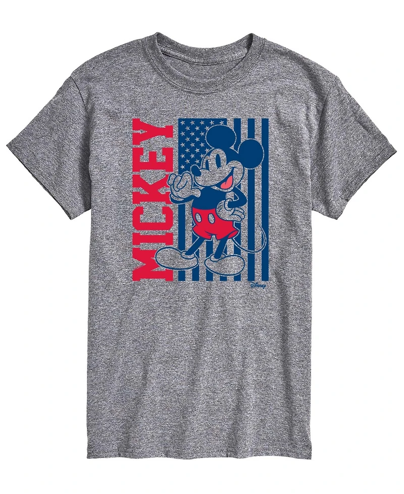 Airwaves Men's Disney Mickey Vertical Flag Short-Sleeve Graphic T-Shirt