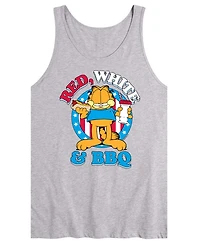 Airwaves Men's Garfield Red White And Bbq Sleeveless Graphic Tank T-Shirts