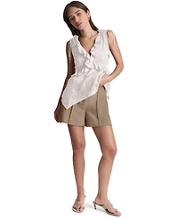 Bcbg Women's Deep V-Neck Slim-Fit Top