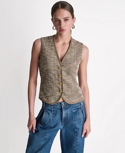 Bcbg Women's V-Neck Button-Front Vest