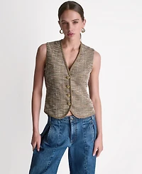 Bcbg Women's V-Neck Button-Front Vest