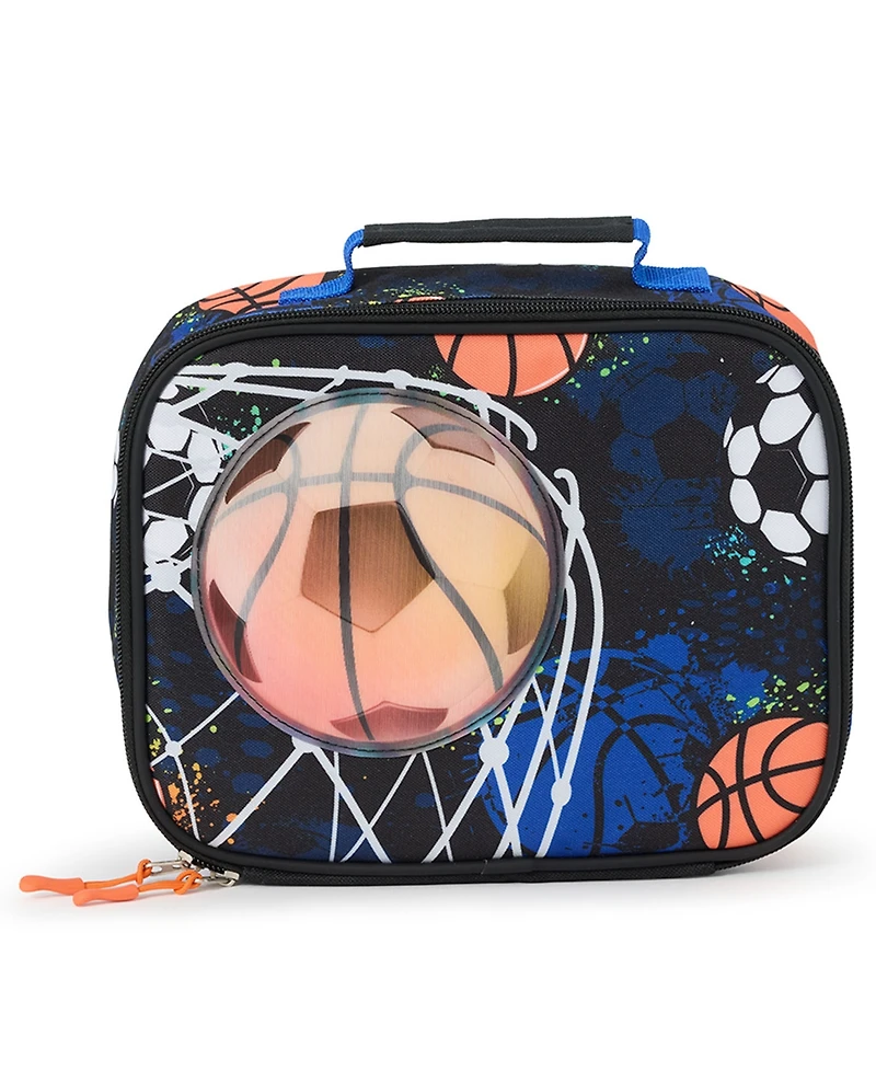 Extreme Nation Boys' Lenticular Sports Backpack, Lunch Box and Headphone, 3-Piece Set