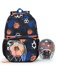 Extreme Nation Boys' Lenticular Sports Backpack, Lunch Box and Headphone, 3-Piece Set