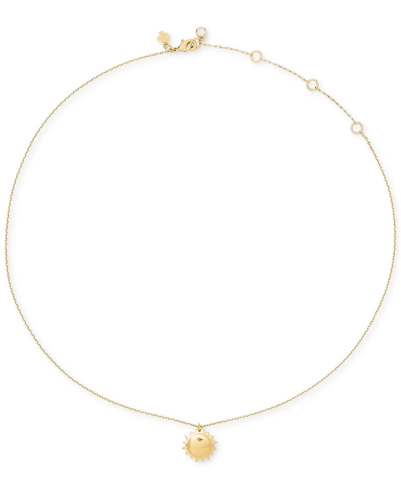 kate spade new york Gold-Tone Gifting You Are My Sunshine Short Pendant Necklace