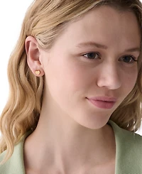 kate spade new york Gold-Tone Metal Mini Heart Stud Earrings