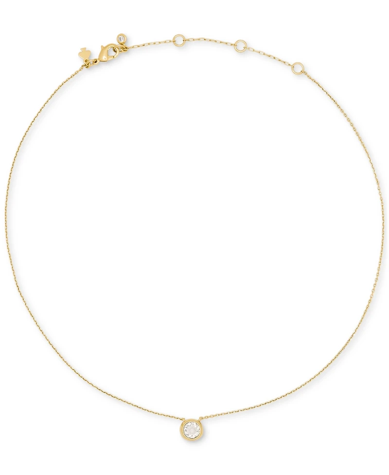 kate spade new york Gold-Tone Molten Glass Stone Short Pendant Necklace