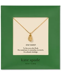 kate spade new york Gold-Tone Gifting Stay Sweet Short Pendant Necklace