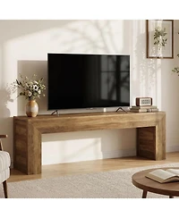 Tribesigns 63" Tv Stand for 55/60/65/70/75-Inch Tvs, Farmhouse Entertainment Center, Long Media TV Console Table, Low Television Stand