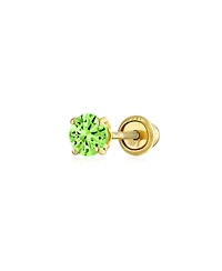 Bling Jewelry Tiny 3MM Solitaire Cz Cartilage 1 Stud Earring 14K Gold Screwback