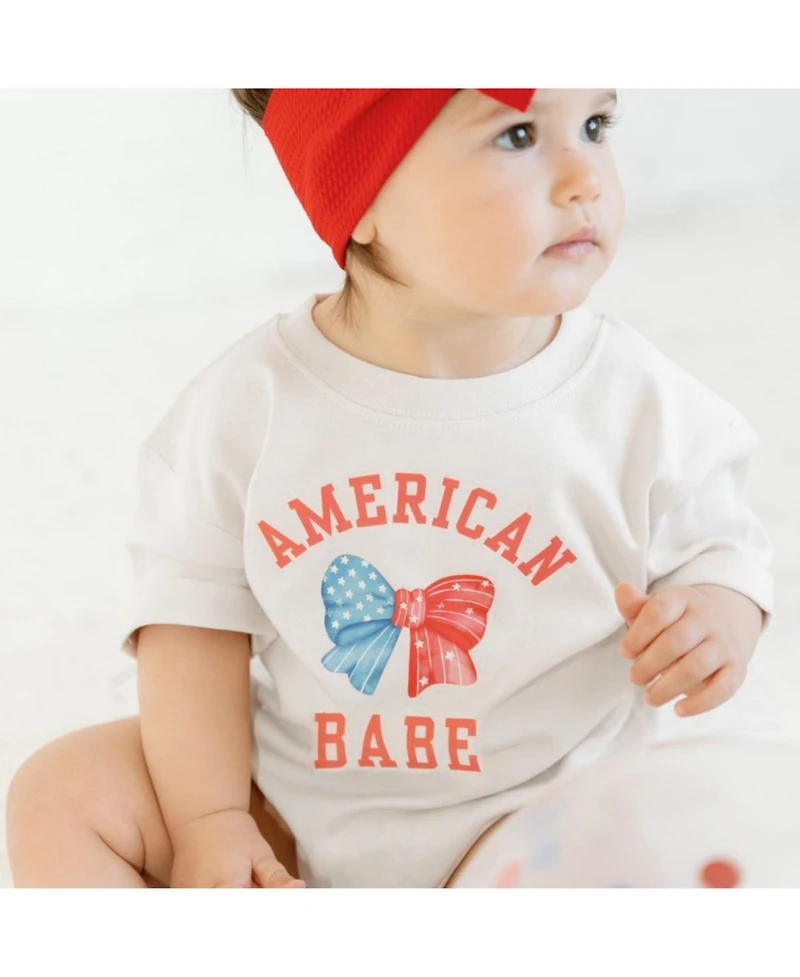 Sweet Wink Baby Girls American Babe Short Sleeve Romper