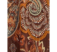 Seni & Cade Juniors' Mock Neck Paisley Print Short Dress