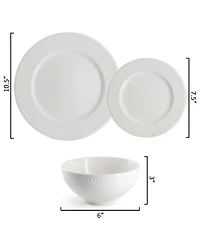 Elama Faye 18-Piece Dinnerware Set, Service For 6