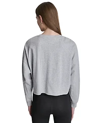 Dkny Sport Women's Varsity Logo Dropped Shoulder T-Shirt