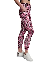 Dkny Women's Printed High-Wasit Fitness Tights