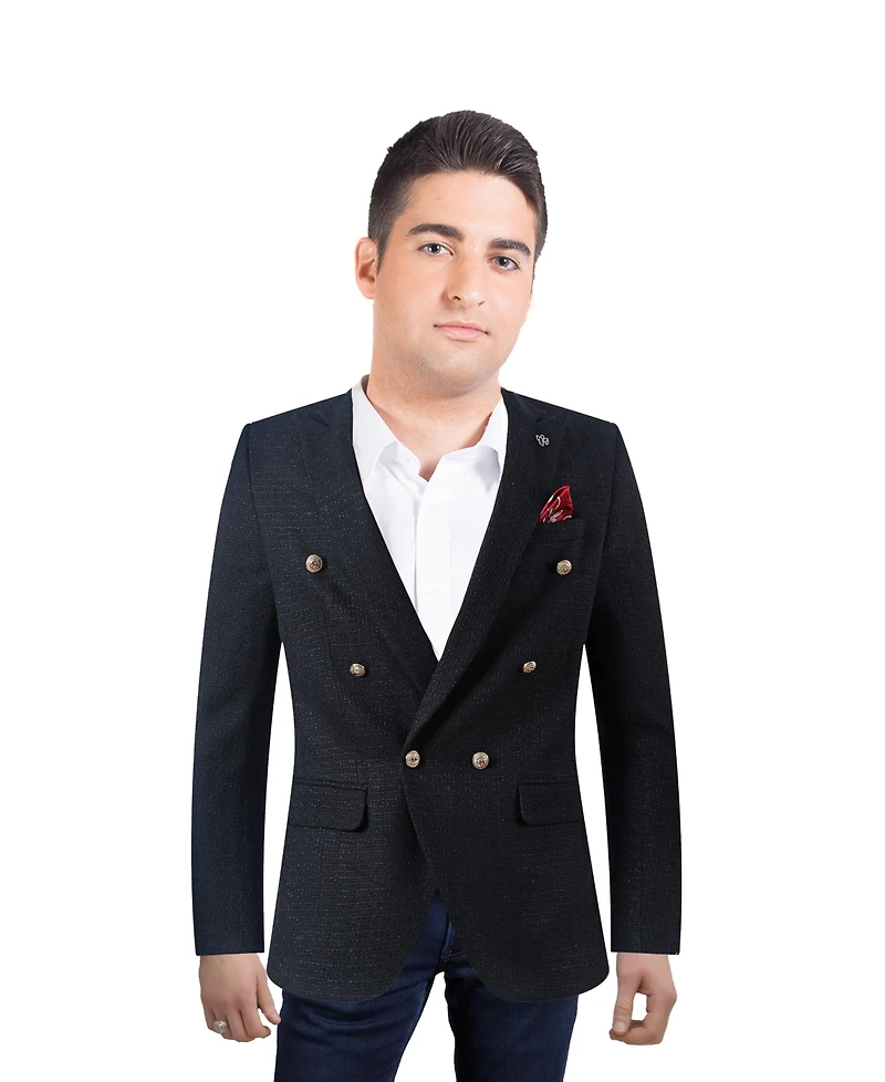 Elie Balleh Men's Slim Fit Classic Waffle Weave Sport Coat