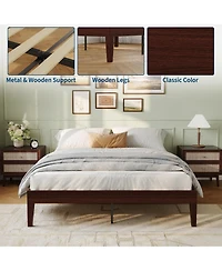 gaomon 14 Inch Queen Size Platform Bed Frame, No Box Spring Neededd without Headboard