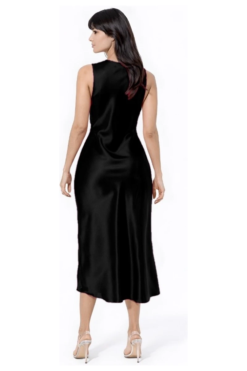 Bebe Women's Satin Cowl Maxi Dress