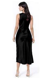 Bebe Women's Satin Cowl Maxi Dress