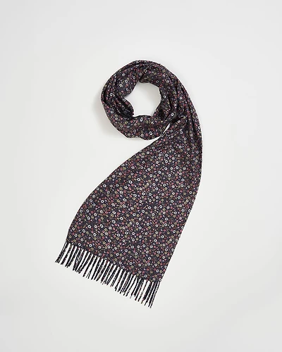 Fable England Women's Floral Ditsy Scarf with Tassels