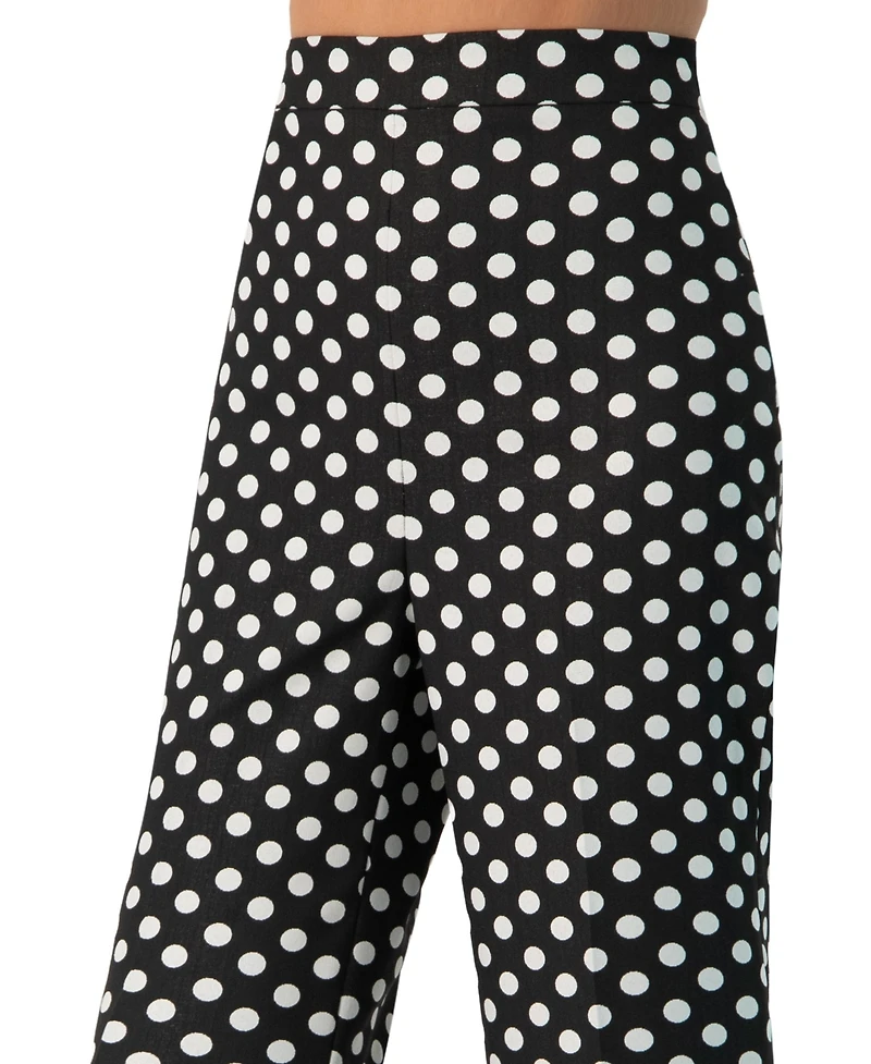 Ivonne Women's Polka Dot Flared Pants