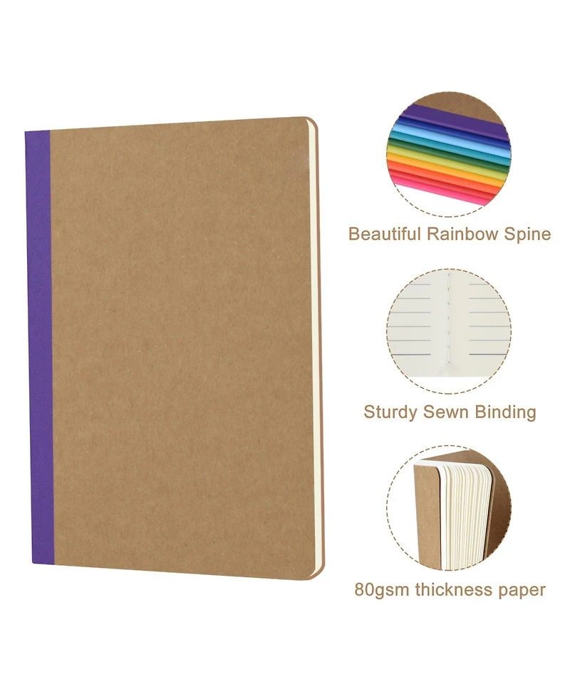 Gnuadz Lined Notebooks Bulk A5 Journals College Ruled Paper Travel Writing Journal For Work School