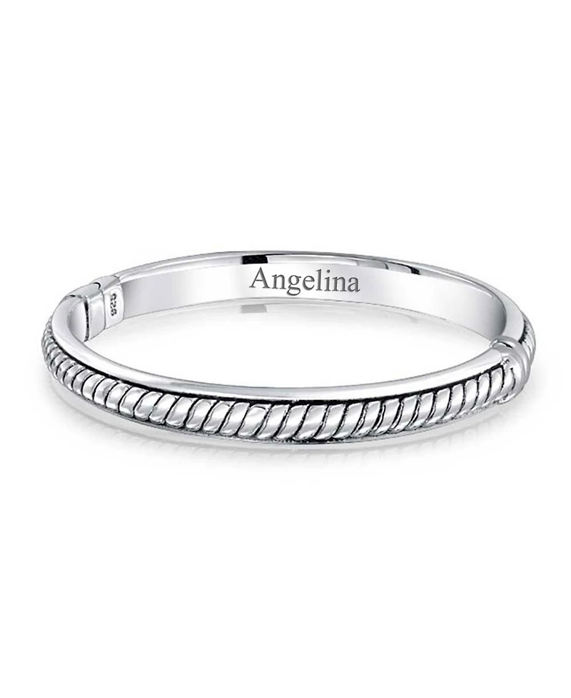 Bling Jewelry Twisted Rope Thick Bangle Bracelet