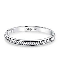 Bling Jewelry Twisted Rope Thick Bangle Bracelet