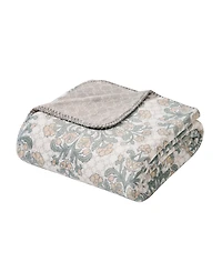 Tahari Home Cleo Reversible Printed Plush Throw, 50" x 70"