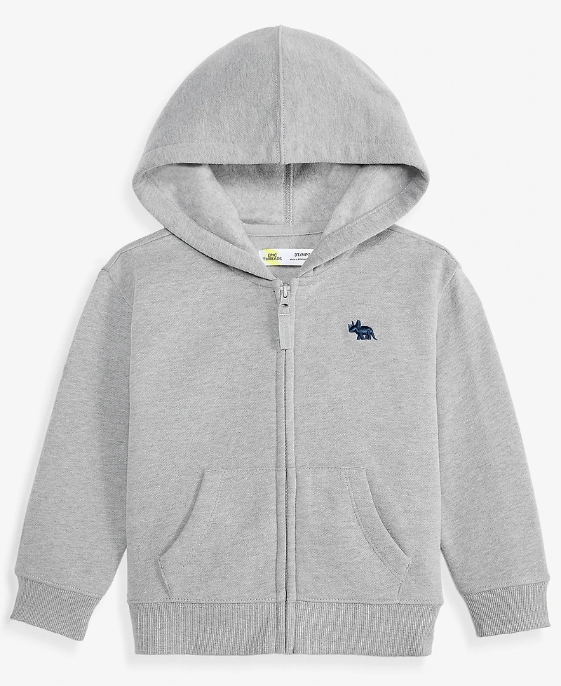 Epic Threads Toddler Boys' 12M-5T Fleece Icon Zip-Up Hoodie, Macy's Exclusive