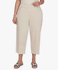 Alfred Dunner Plus Camden Market Natural Super Stretch Ankle Jeans